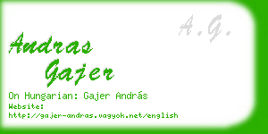 andras gajer business card