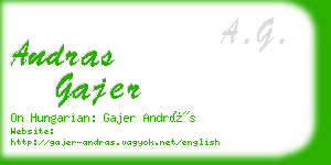 andras gajer business card